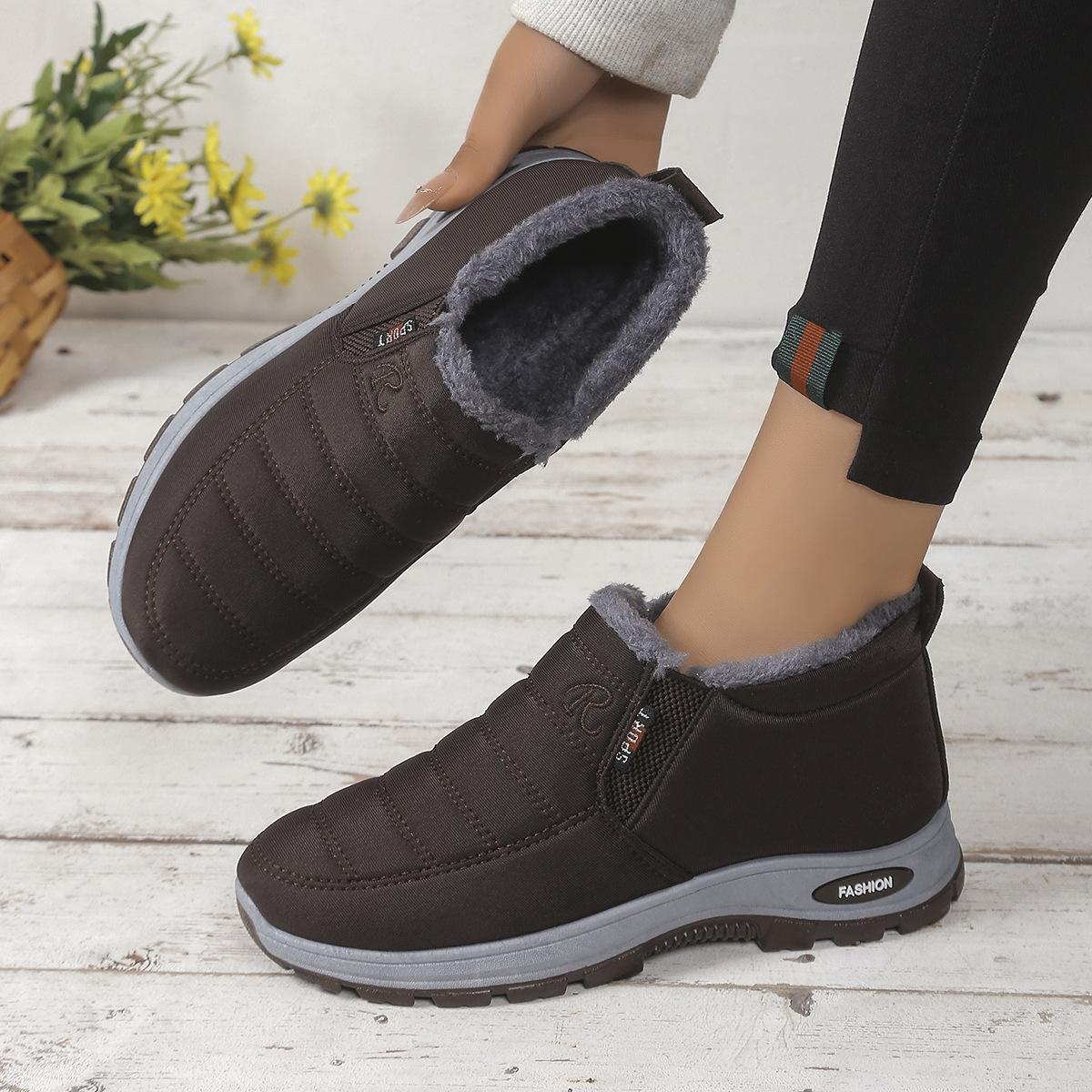 Paarschuhe, Schneestiefel, Rutschfeste Schuhe, Kurze Stiefel, Baumwollschuhe, Wildlederschuhe, Dicke Schuhe