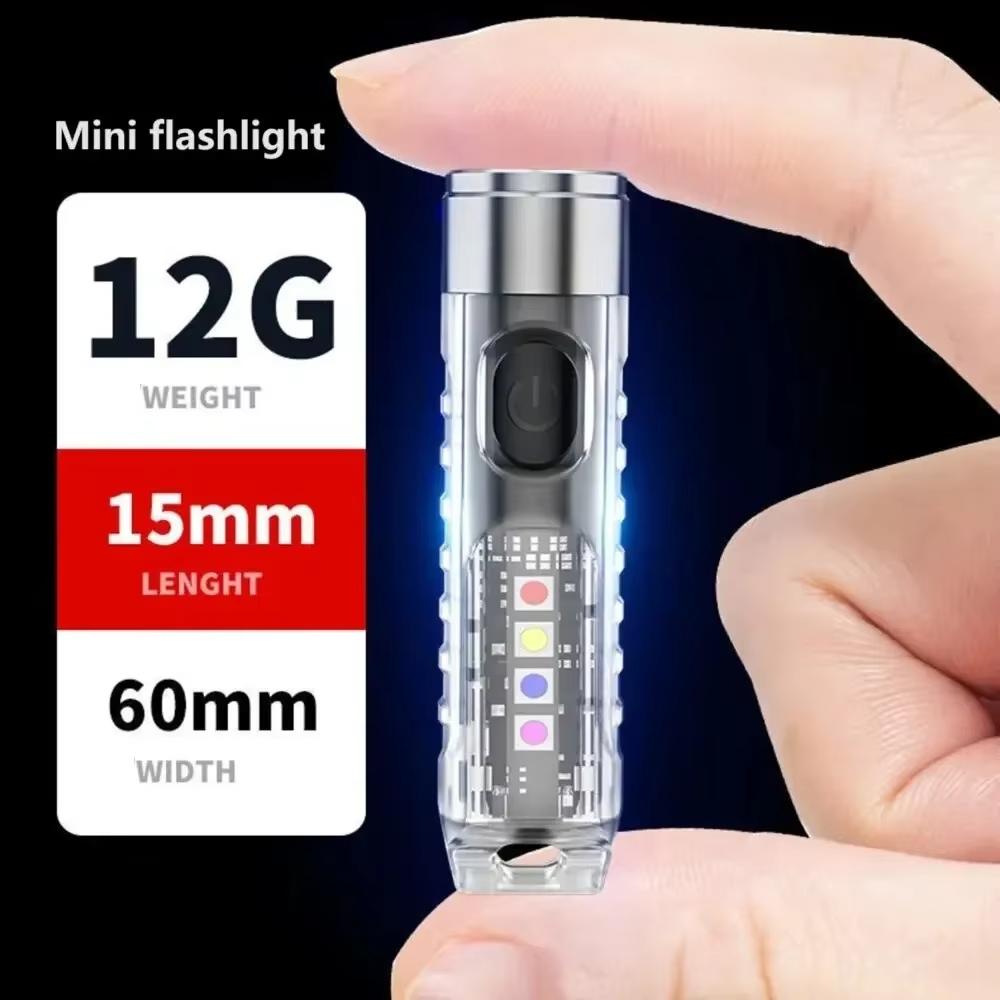 Mini Portable Flashlight Pocket Flashlight Waterproof Rechargeable Outdoor Emergency Rescue Flashlight Camping LED COB Light Reading Car Torch