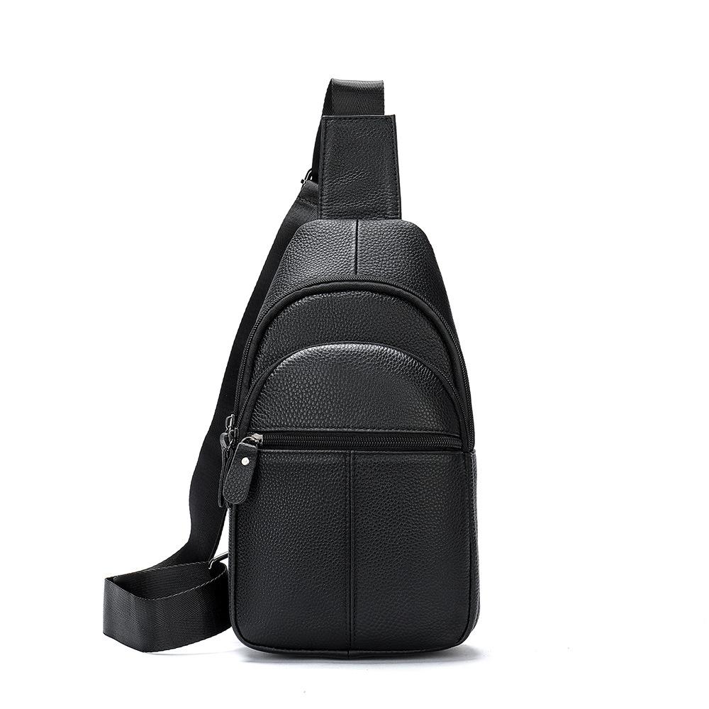 Kožená taška Závěsná taška Pánská taška přes rameno na jedno rameno Taška na prsa Straddle Crossbody taška