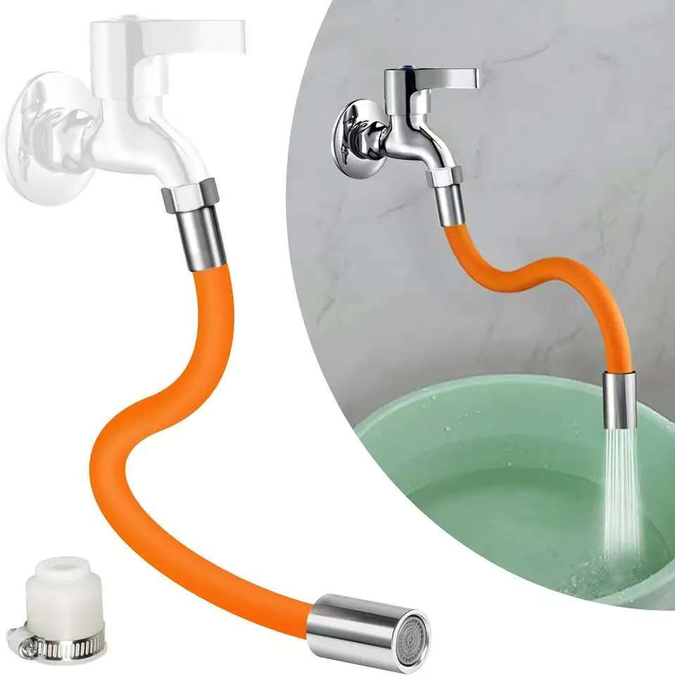 Spritzschutz-Wasserhahn-Verlängerung für die Küche, universeller, um 360 ° drehbarer, flexibler Schlauch, Wasserhahnrohr für Badezimmerwaschbecken