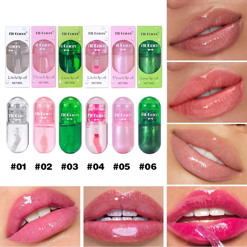 Hydratační lesk na rty Zvětšující měnící barvu Kapsle na rty Hydratační Dlouhotrvající Přírodní šťavnaté rty Make-up