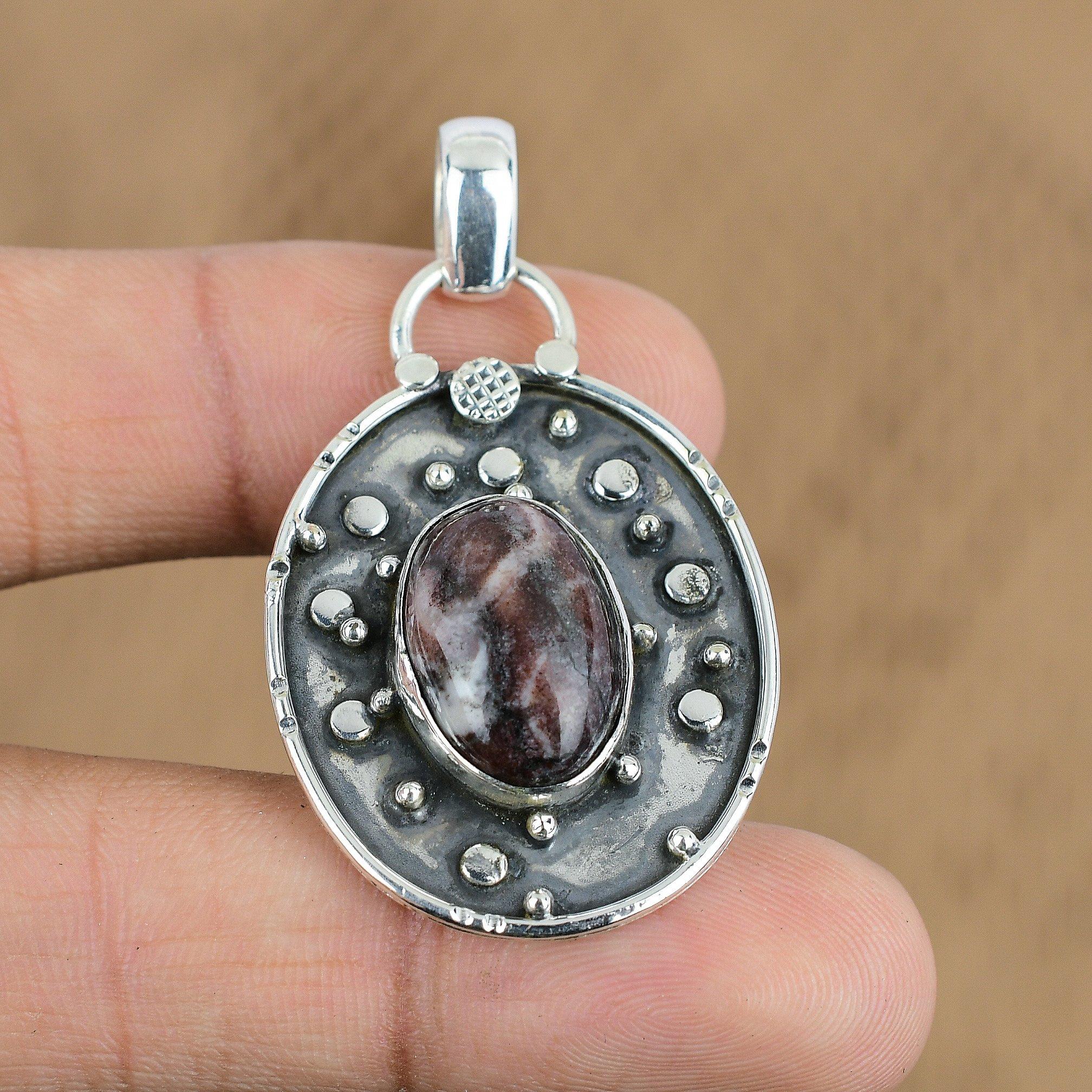 Mothers day Deal Coconut Jasper Gemstone 925 Sterling Silver New Pendant Jewelry