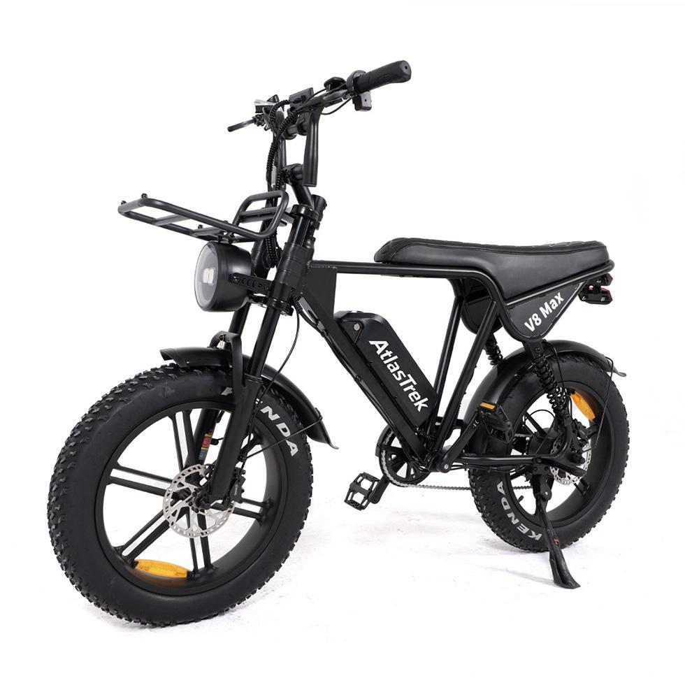 ATLASTREK V8 MAX Fully-Suspension Elektrofahrrad mit 48V 15AH Akku, Shimano 7-Gang