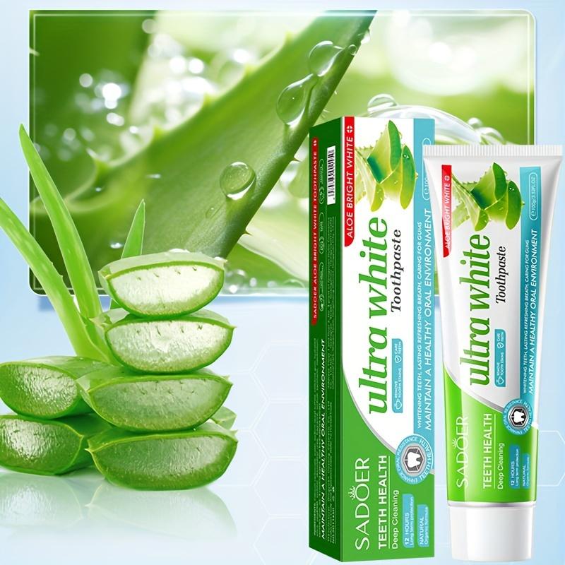 100G Aloe Vera Whitening Toothpaste Is Fluoride-Free and Helps Freshen Breath, Protect Gums, and Clean, Making It Suitable for Yellowish Teeth.