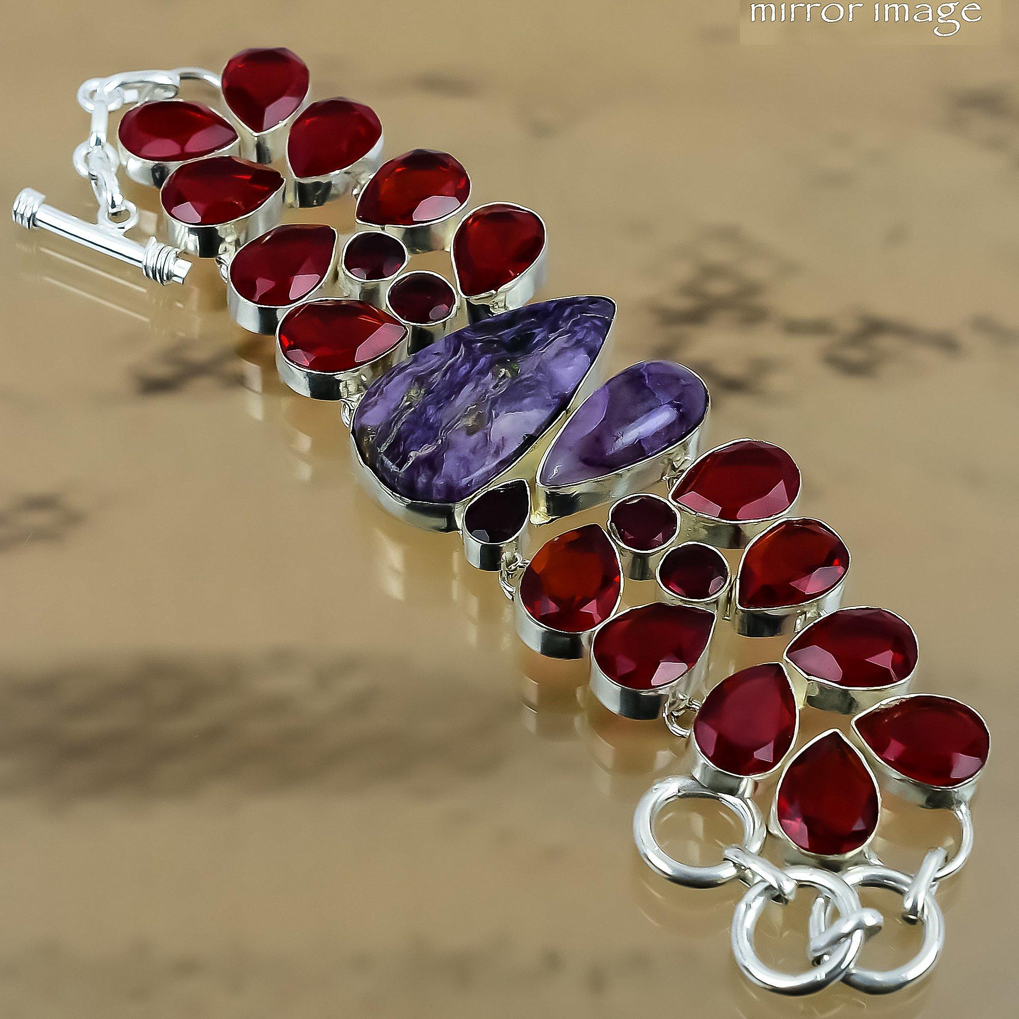 Gift For Her Natural Russian Malachite Chain Adjustable Bracelet 925 Silver