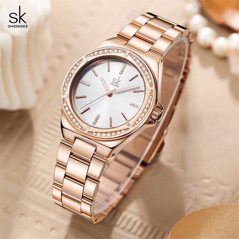 SHENGKE Mode-Design Damen Quarz-Armbanduhren, elegante Damenuhren, Top-Luxus-Geschenkuhr für Damen