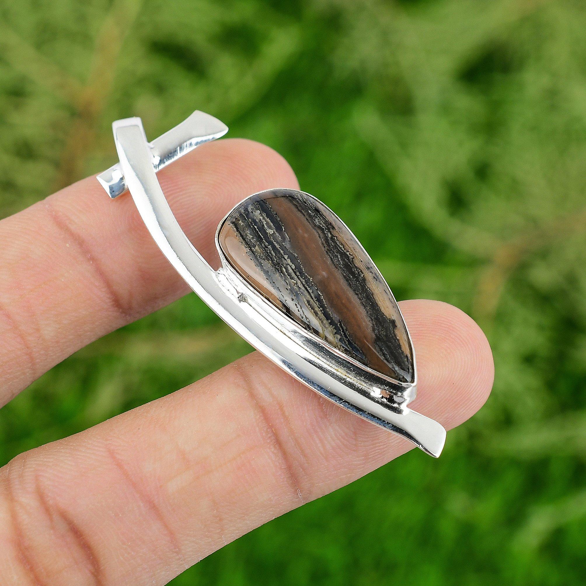 Honey Dendrite Opal Gemstone Pendant 925 Sterling Silver Pendant Handmade Pendant Christmas Gifts Silver Jewelry