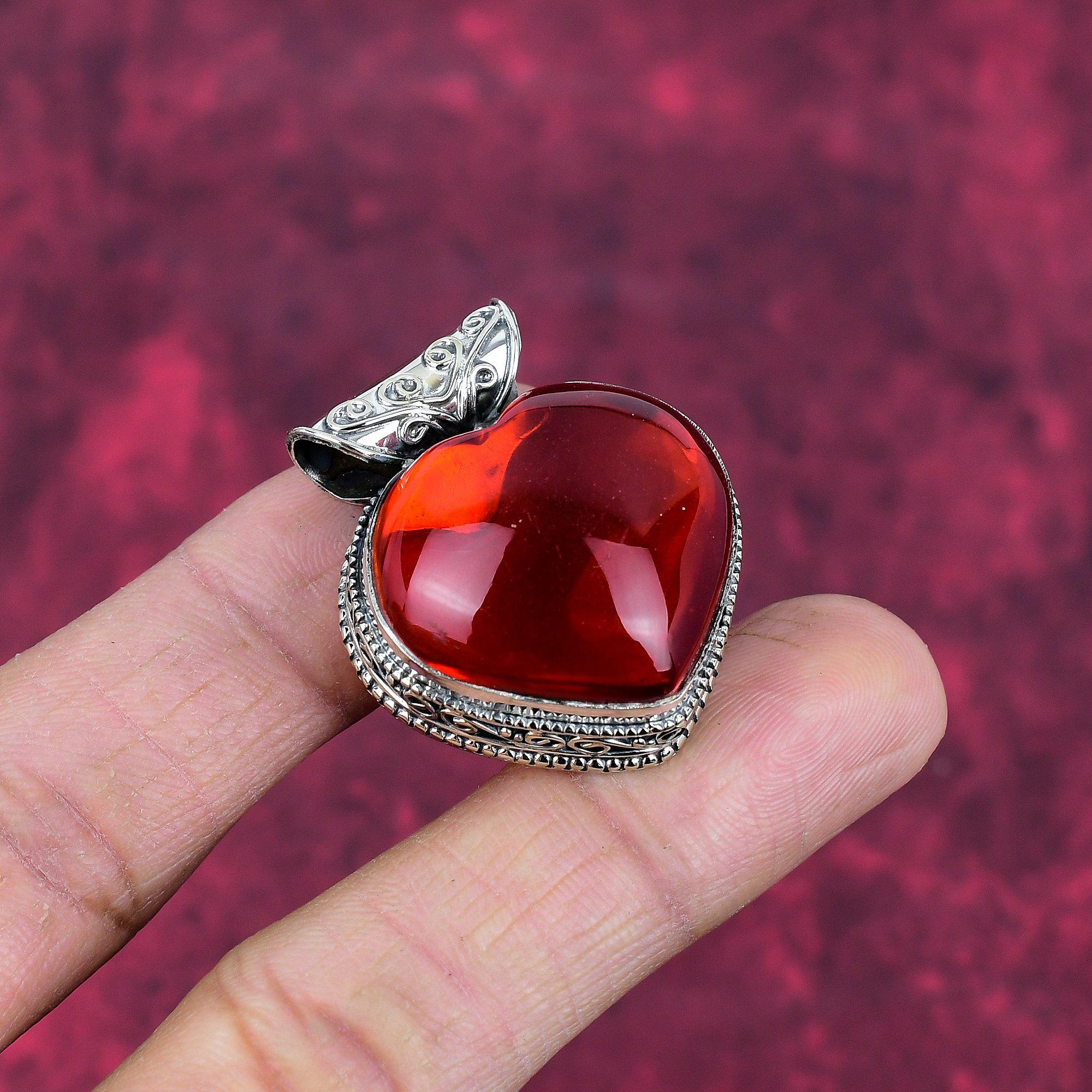 Red Onyx Pendant, 925 Solid Sterling Silver Gemstone Jewelry, Handmade Pendant, For Thanksgiving