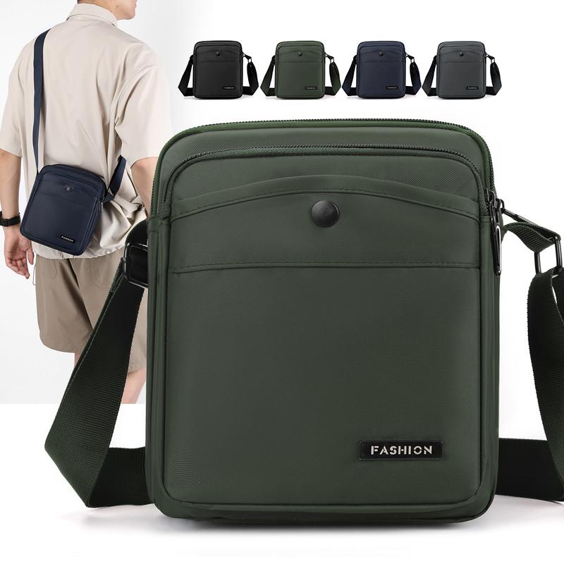Menn Crossbody-vesker Herre Nylon Skuldervesker Boy Messenger Bags Herre Håndvesker for reiser Uformelt Stor veske