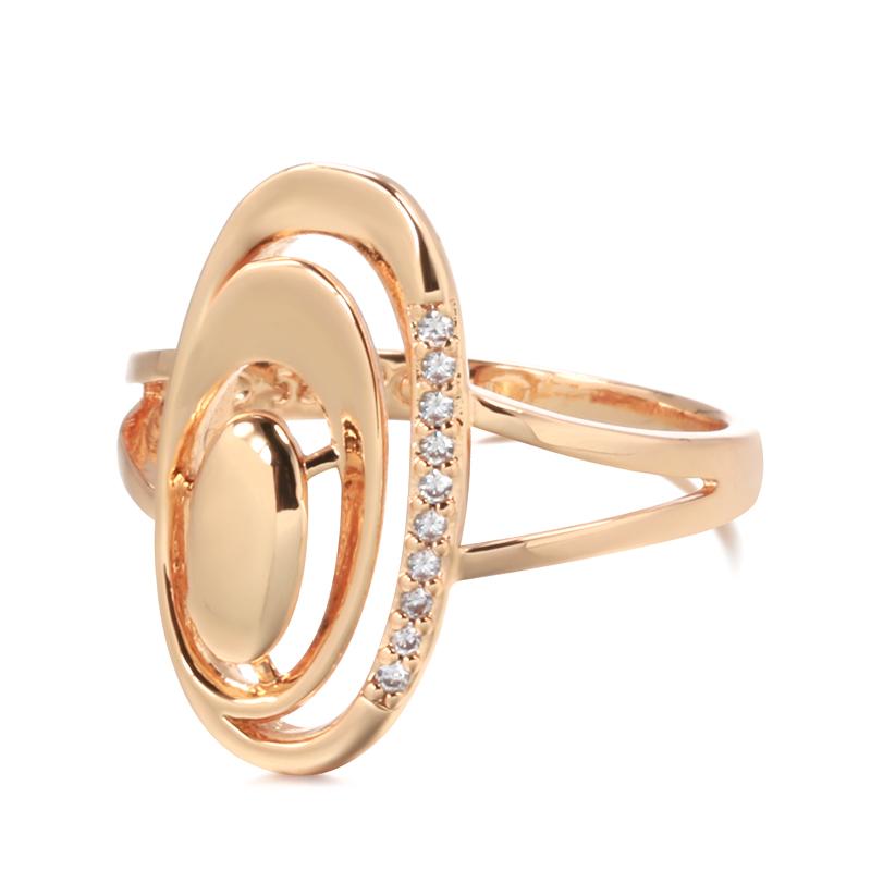 Kinel Rose Gold Big Size Rings For Women Elegant Wedding Rings