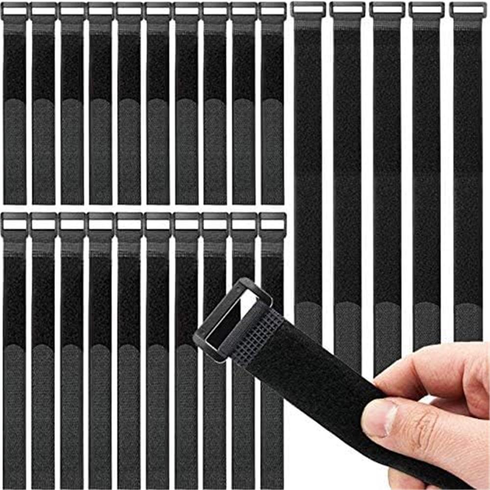 Pack Of 25 Reusable Nylon Cable Ties 15/20/30 Cm Lengths Black Universal Cable Ties For Cable Management, Cable Organiser