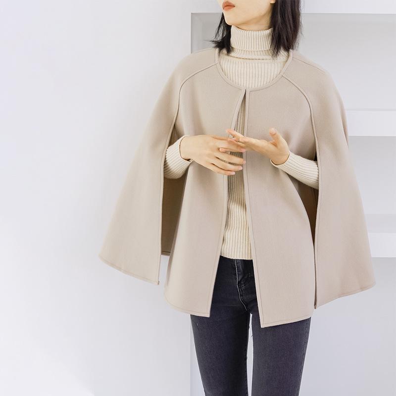 Spring Autumn New Style Japanese Style Jacket Round Neck Loose Fit Mantle Solid Color Top Plus Size Stylish Female Coat