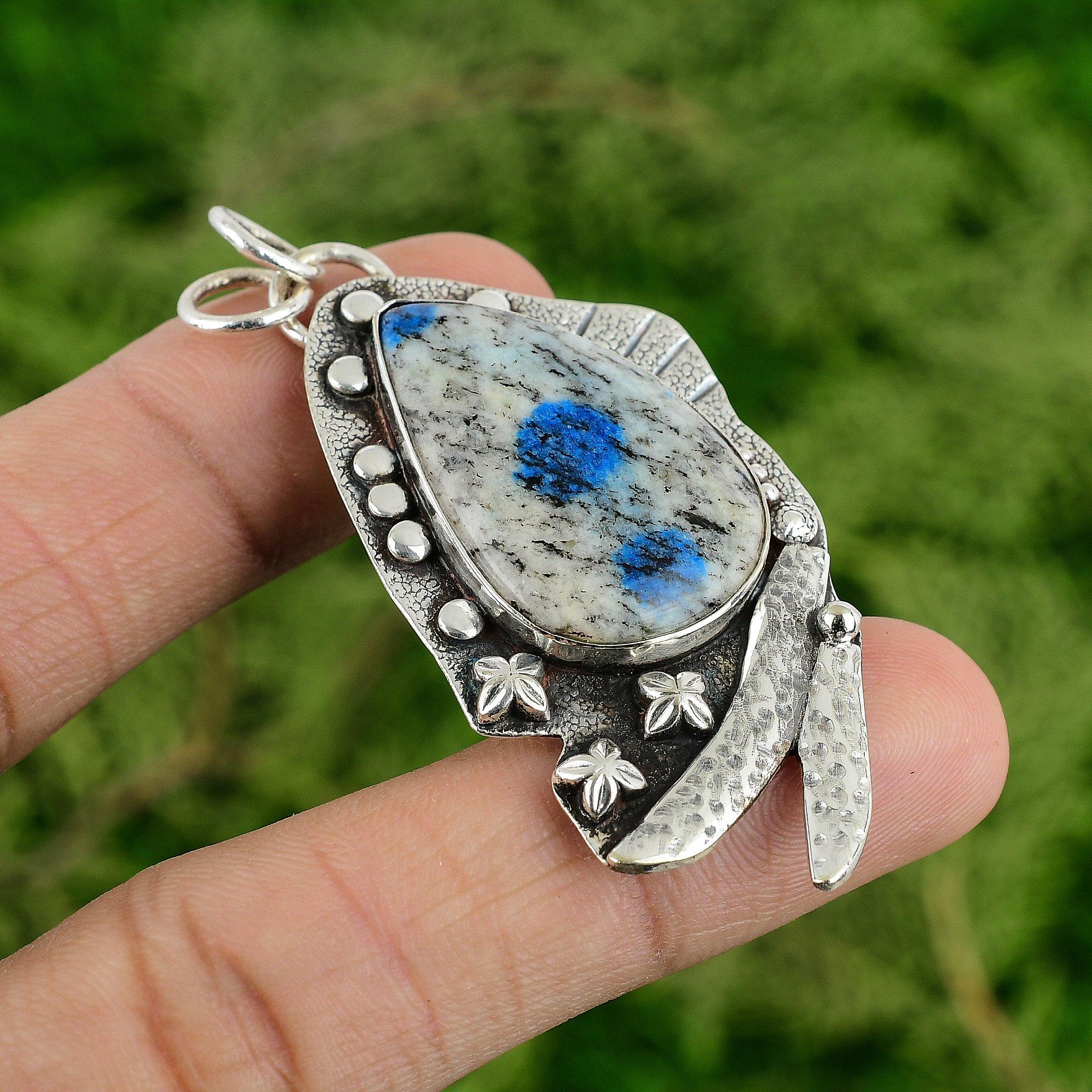 Daughters Day Deal 925 Sterling Silver Natural K2 Jasper Anniversary New Pendant