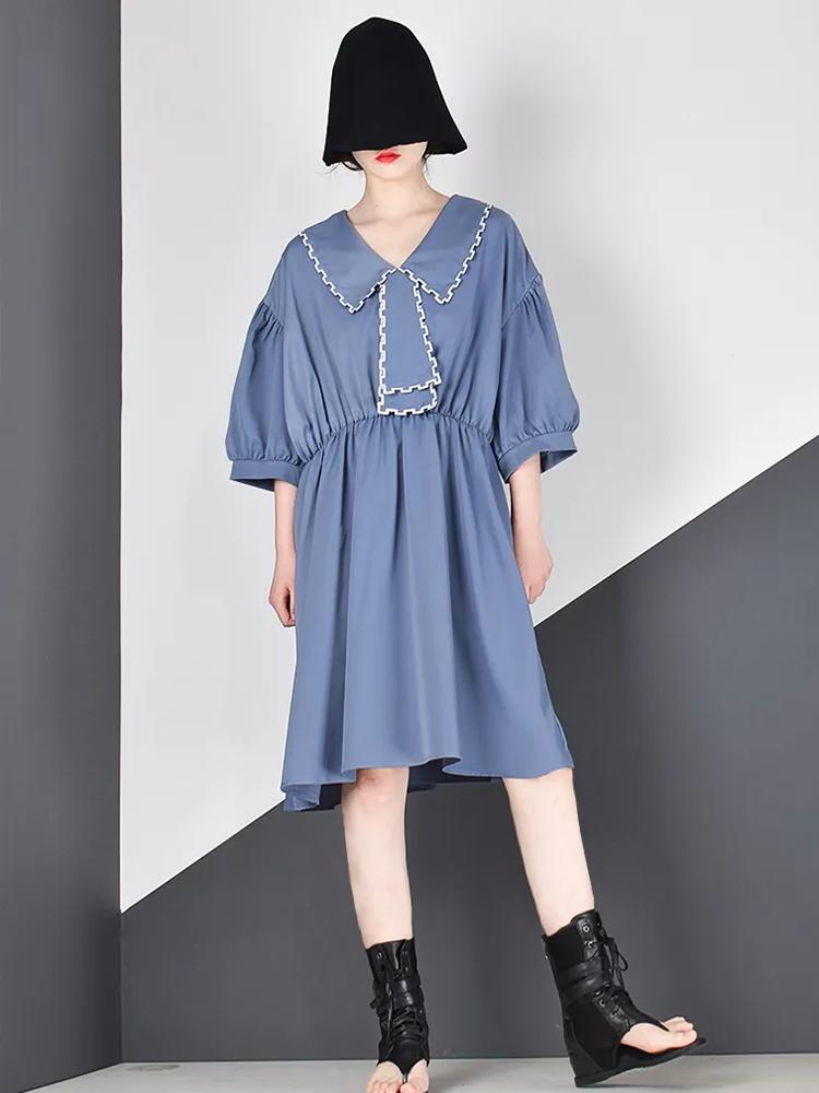 Xitao Frauen Kleidung Lose Casual Casual Kleid ZLL5296