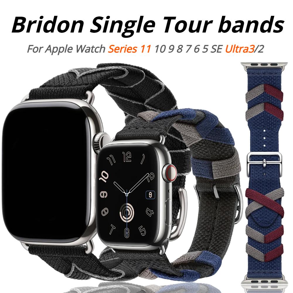 Strap For Apple Watch Ultra 3 49mm 46mm 42mm Braided Nylon Correa For iWatch Series 11 10 9 8 7 6 45mm 44mm 42mm 40mm 41mm Bracelet