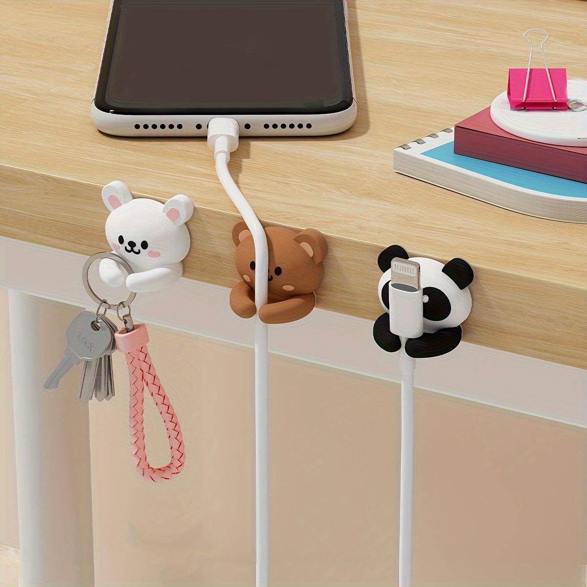 1PCS Desktop Cable Organizer Holder Winder Clips Desk Self-Adhesive Mobile Phone Data Cable Management Wire Cord Holder