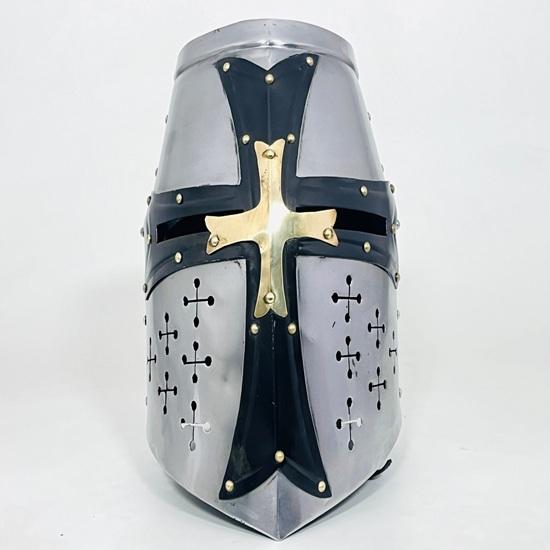 Średniowieczny Hełm Templariuszy Hełm Rycerza Jerozolimskiego Na Cosplay Hełm Najlepszy Prezent