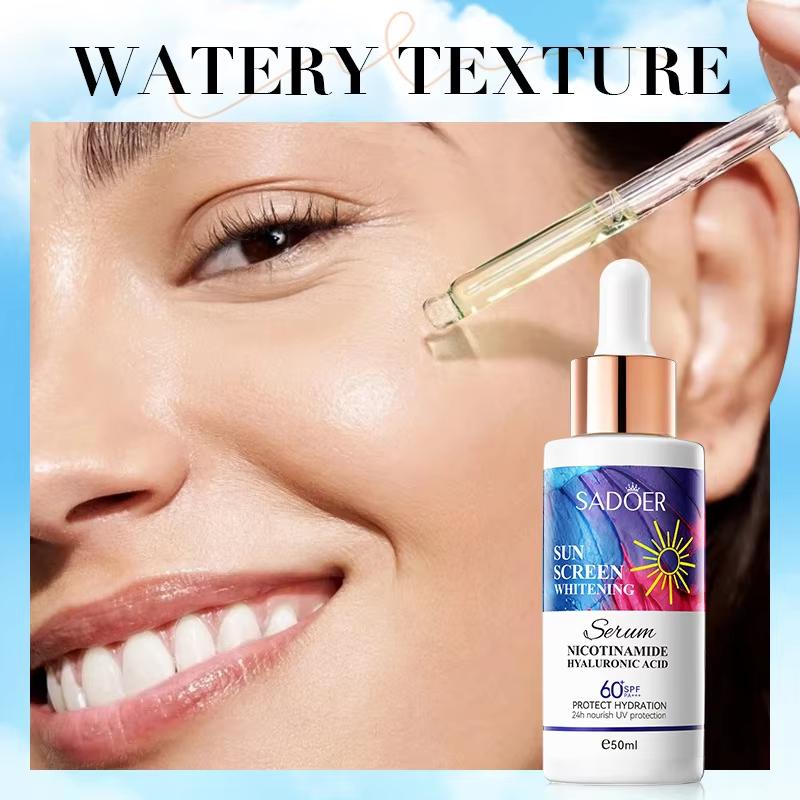 SPF 60 Whitening and Sunseree Serum Langvarig UV-beskytter Sunblock Moisturizing Anti-aging Repair Hudbeskyttende essens