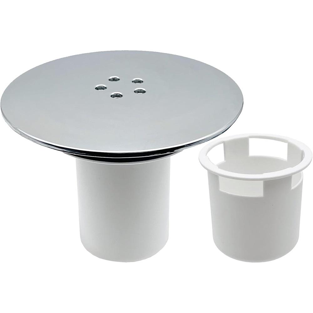 Shower Drain Cover – Chrome, 90mm/115mm, Modern ABS Plastic & Metal, Removable Top, Fast Flow Replacement For UK Shower Trays