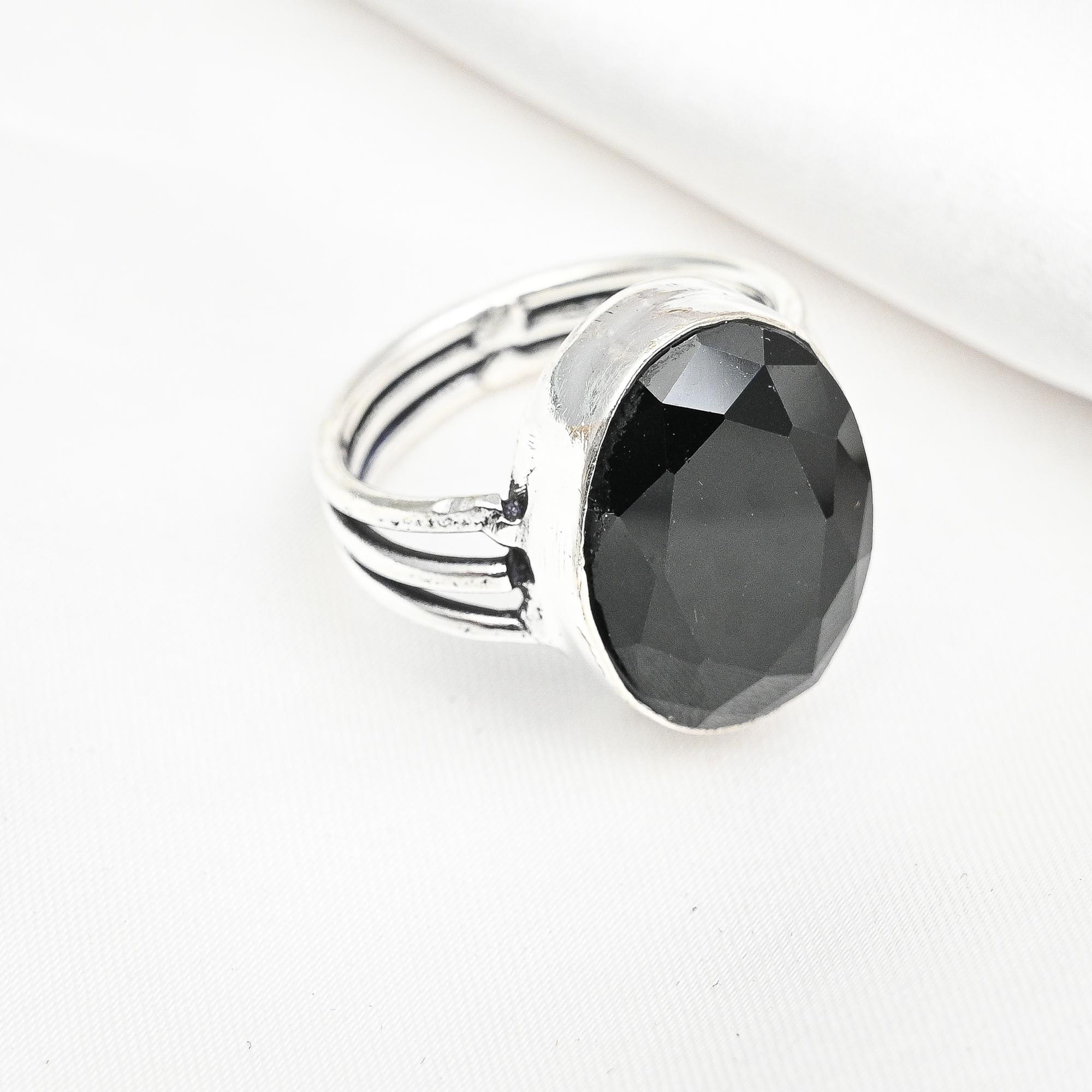 Black Spinel Ring, 925 Solid Sterling Silver Gemstone Jewelry, Handmade Ring, For Memorial Day