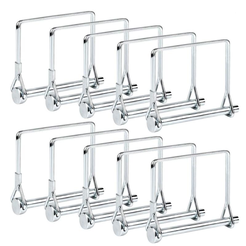 3 PCS Square Pto Pin Shaft Locking Pin 1/4 Pin Hitch Pin Wire Lock Pin Safety Coupler Pin 1/4" X 2-3/4"for PTO,Farm,Lawn,Hitches,and Garden