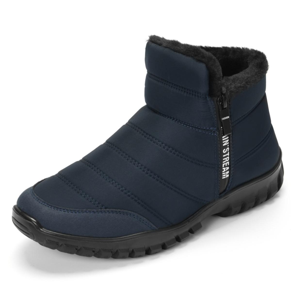 Waterproof Cotton Shoes, Men's High Top Boots, Cold Resistant, Warm Boots, Plush and Thickened, Men's Boots