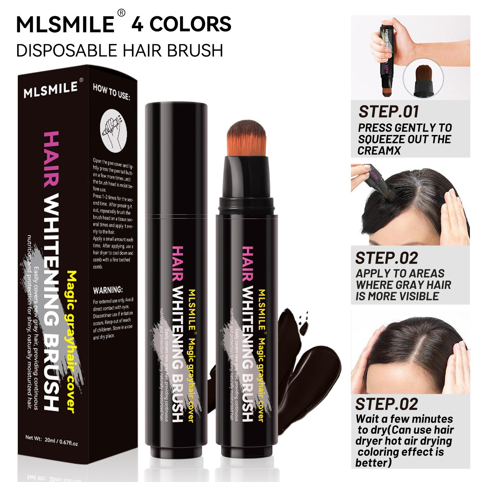4 Color Convenient Hair Dye To Cover White Hair Care Hair Dye Cream Local Touch Up Stick Disposable Hair Dye Pen