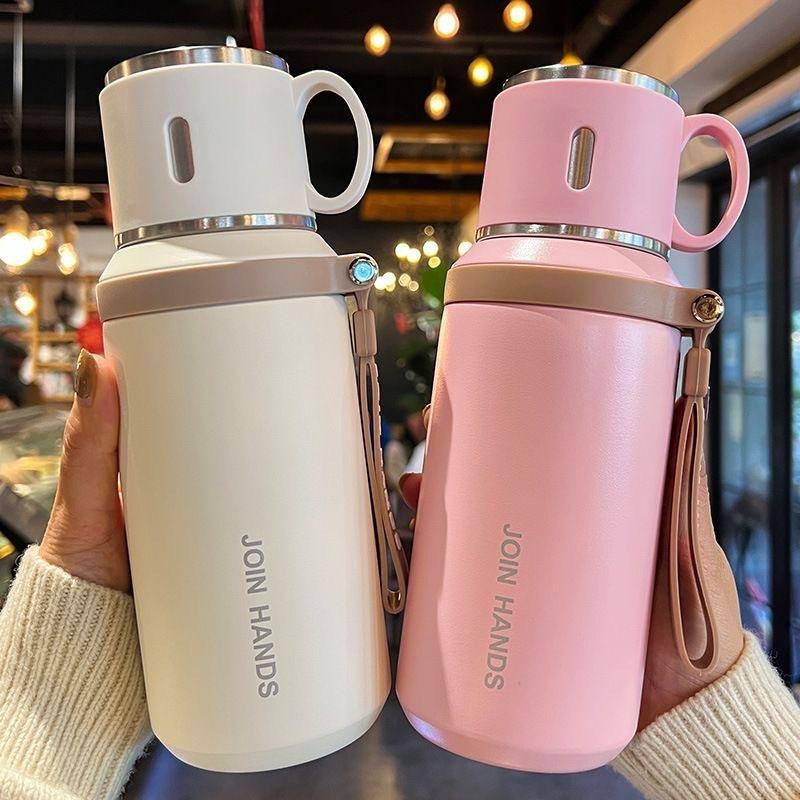 600ML Thermal Water Bottle Stainless Steel Thermos Bottle Keep Cold Thermos Cup Water Bottle Thermos for Tea Coffee Vacuum Flasks
