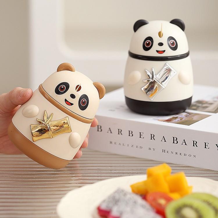 Restaurant Decorative PP Panda Cat Unique Cute Toothpick Holder Storage Box Container Jar Toothpick Dispenser