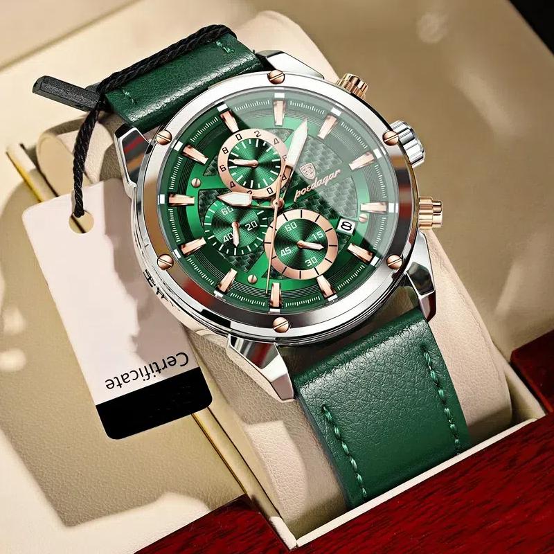 Multi Functional Men's Three Eye Chronograph Calendar Watch New Casual and Fashionable Quartz Watch