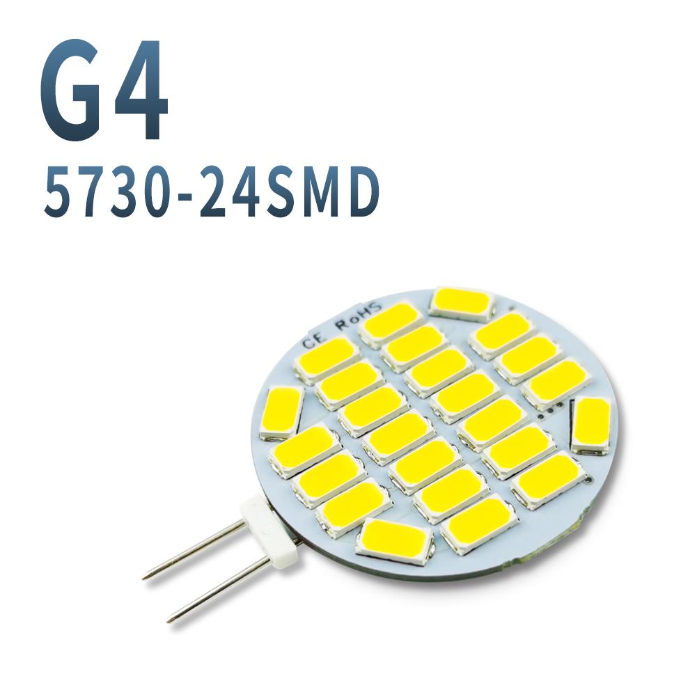 Zestaw 10 sztuk żarówek LED G4 3W AC/DC 12V 24V Bez Migotania 5730 SMD Biały Ciepły Biały Zimny Biały Naturalny do Oświetlenia Okapu