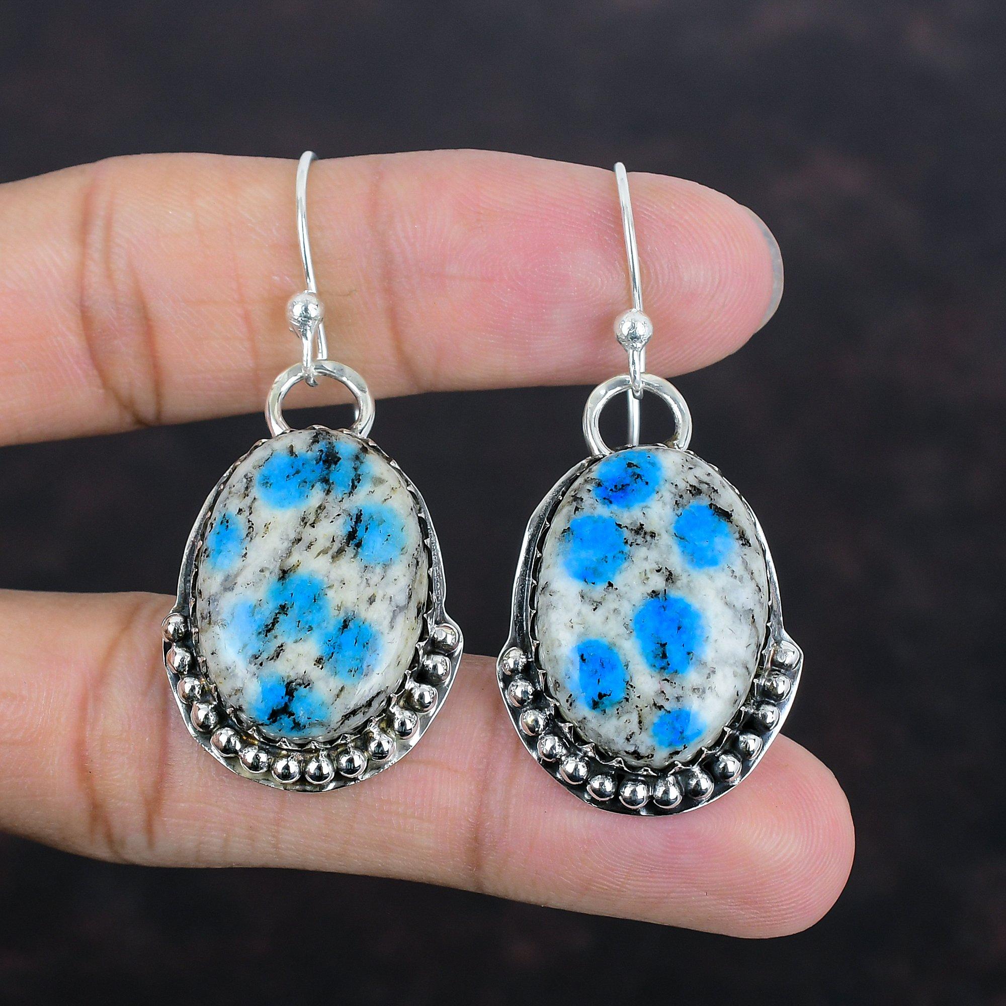K2 Jasper Earrings Handmade Gemstone Earring 925 Sterling Silver Earring Amazing Jewelry Healing Stone Earring Gifts For Wife Silver Jewelry