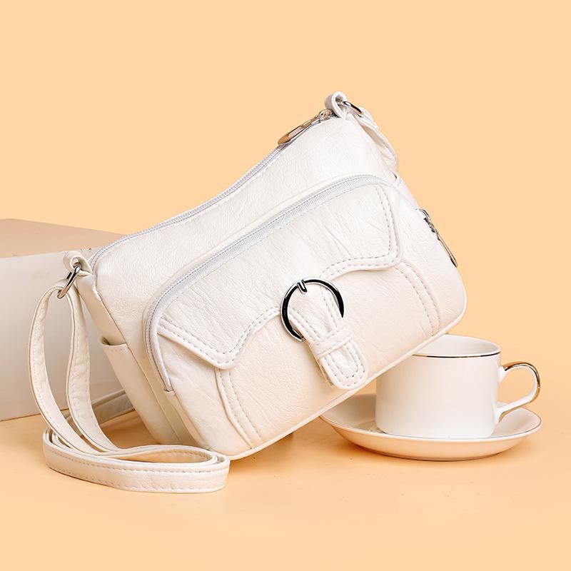 Einfache, lässige Damentasche mit großer Kapazität und mehreren Taschen, praktische Umhängetasche