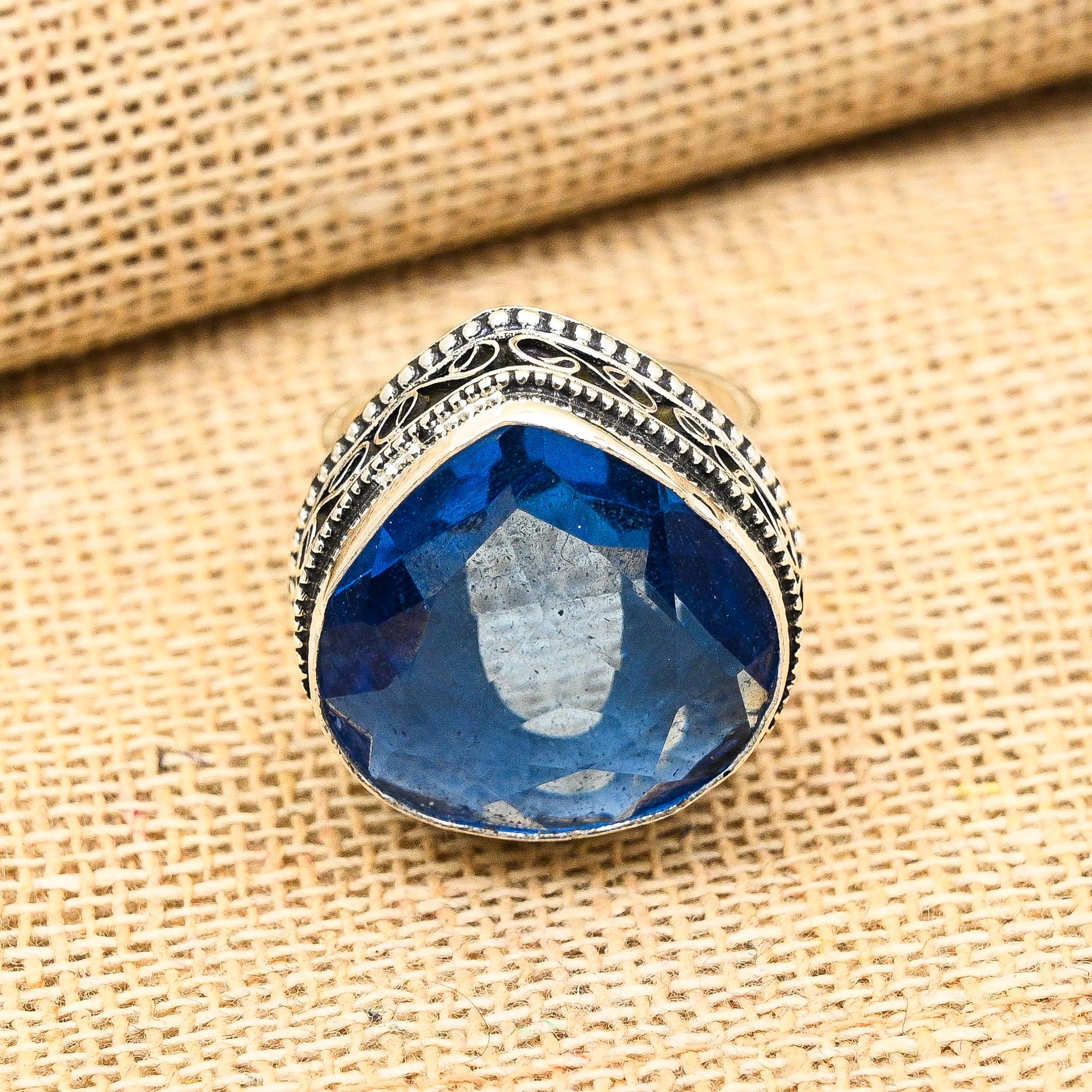 Beautiful Tanzanite Gemstone Handmade 925 Sterling Silver Women Jewelry Ring
