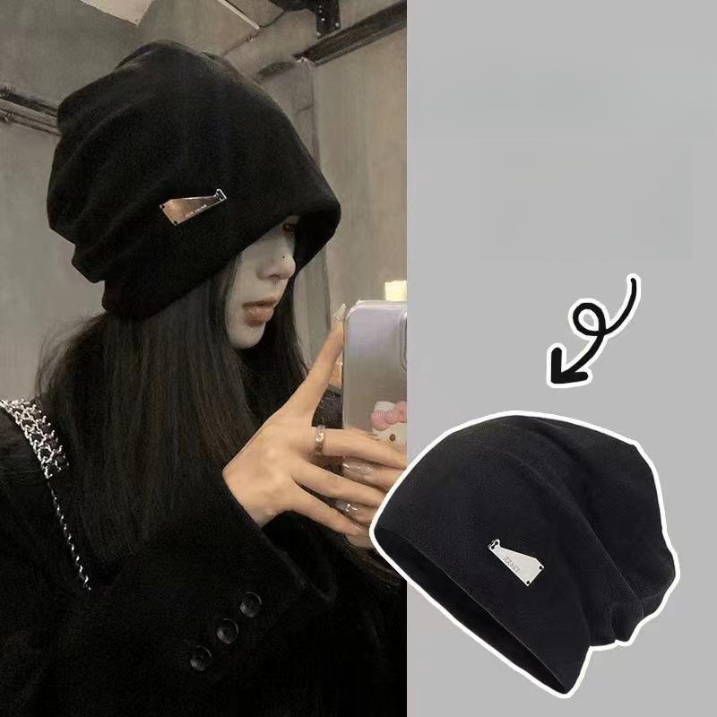Big Head Circumference, Pile Cap, Women's Cap, Autumn and Winter, Hood Cap, Cold Cap, Toe Cap