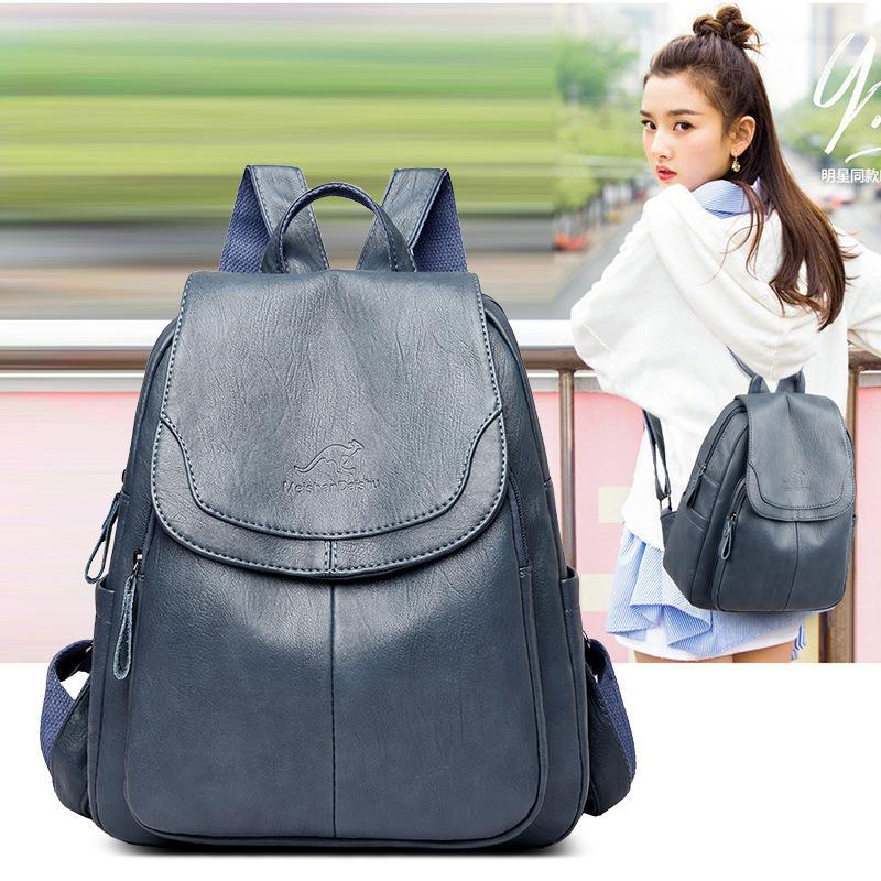 Large Capacity Travel Back Pack Rucksacks Mochila Women Backpack Female Leather Bagpack for Girl Ladies School Bags