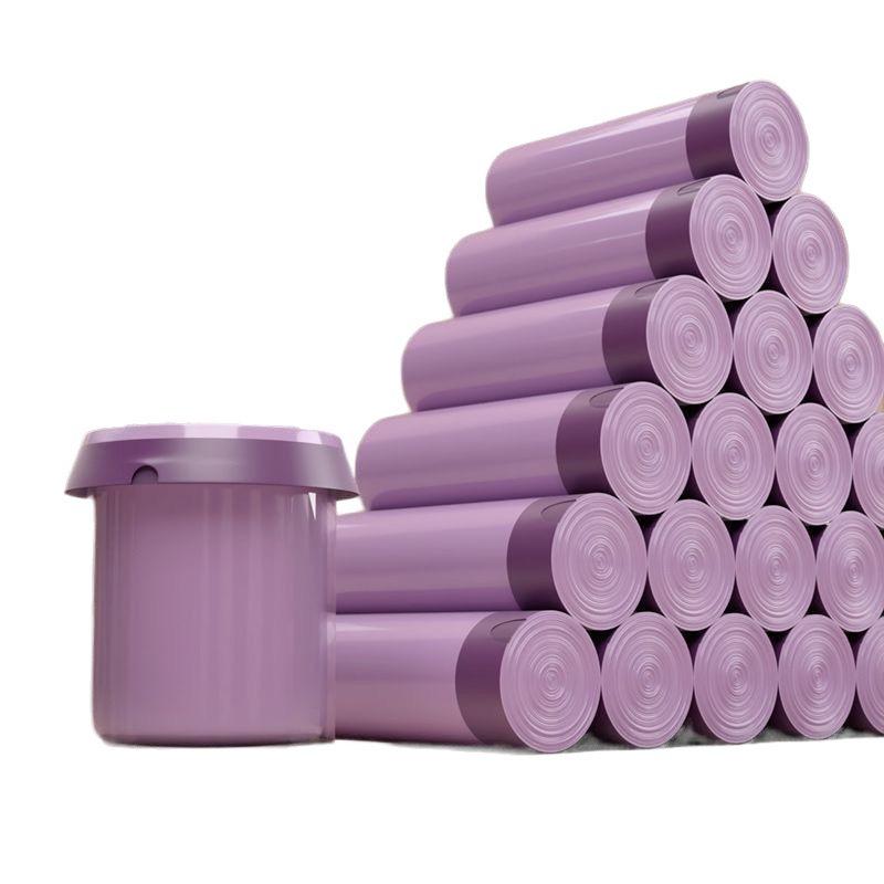 100 Purple Drawstring Garbage Bags, Plastic Garbage Bags, Suitable for Kitchen, Bathroom, Bedroom and Household - Portable Disposal