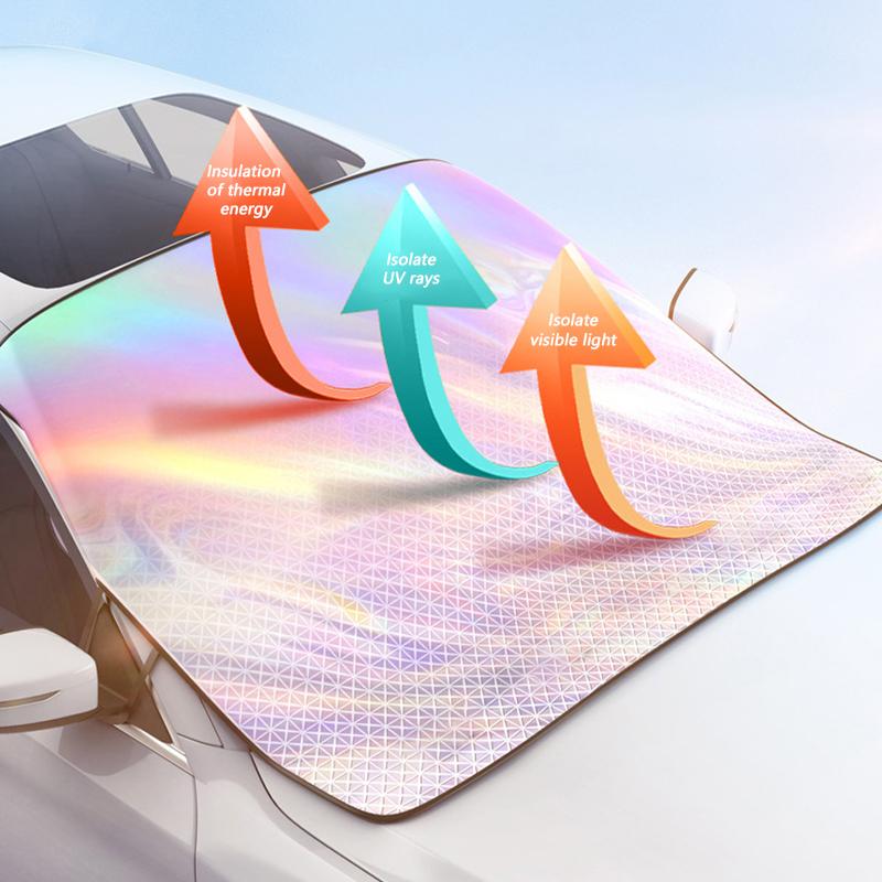 SEAMETAL Car Windshield Sunshade with Strong Magnets for Heat Insulation Uv Auto Window for Sun