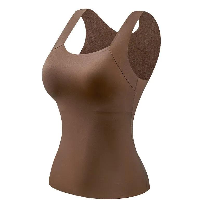 Wide Strap Camis Women Solid Color U Neck Crop Tops Fashion Padded Tube Top Female Sleeveless Camisole