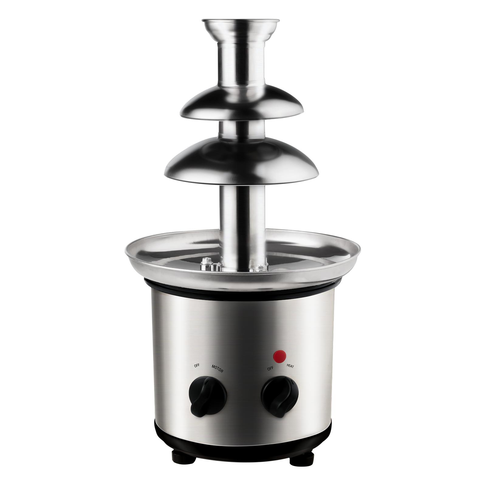 Stainless Steel Chocolate Fountain 3 Tier- Electric Stainless Chocolate Dipping Warmer Machine
