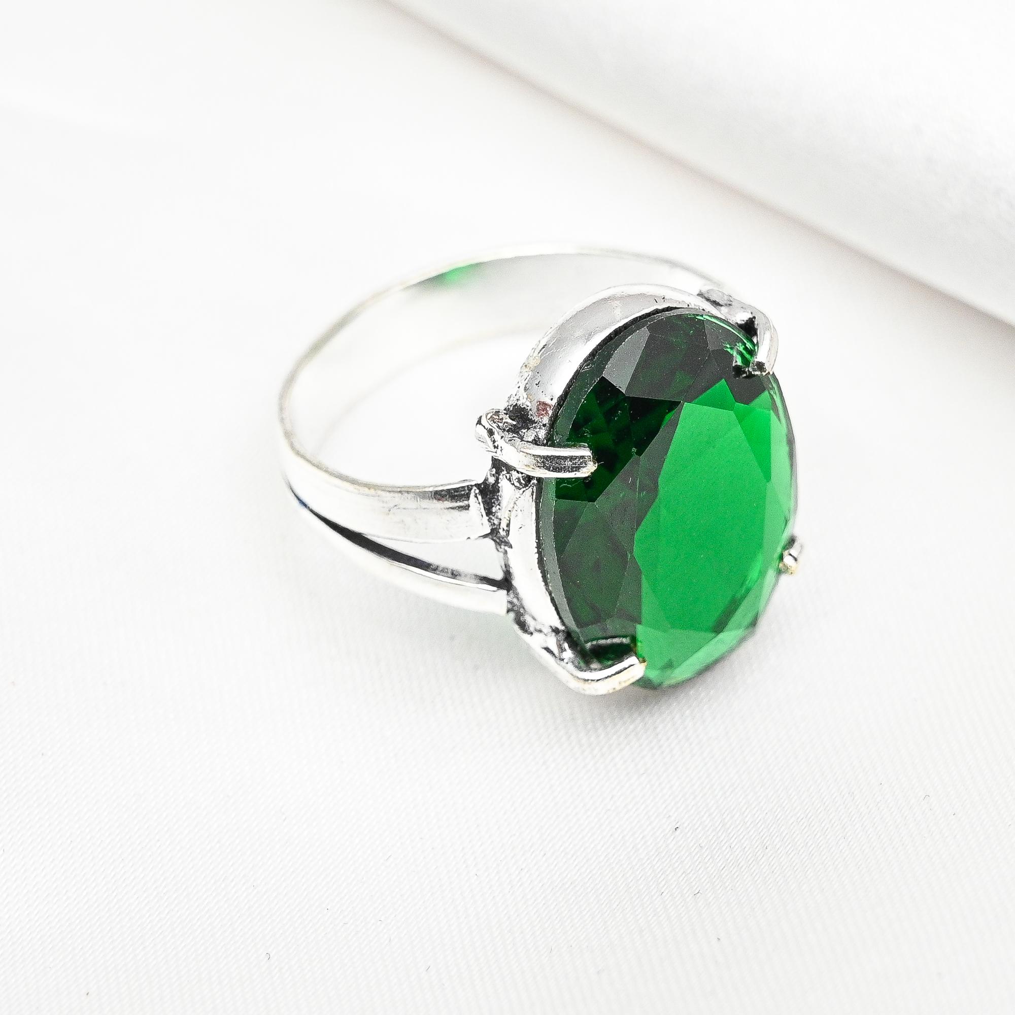 Anillo de piedra preciosa hecho a mano con diópsido de cromo, anillo de plata esterlina sólida 925, anillo de joyería de diseño único