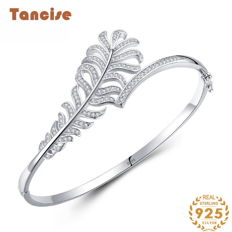 Tancise Clasic 925 Sterling Silver Zircon Bratara Bijuterii Geometric Bead Lant Link Bratari Moda Cadou de nunta pentru femei prietene