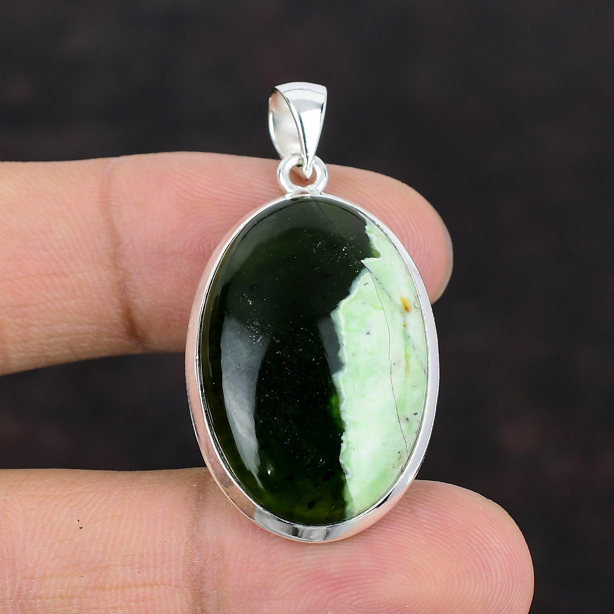 Australian Chrome Chalcedony Pendant Original Gemstone Jewelry Handmade Pendant 925 Sterling Silver Pendant Stylish Pendant Gift For Mother