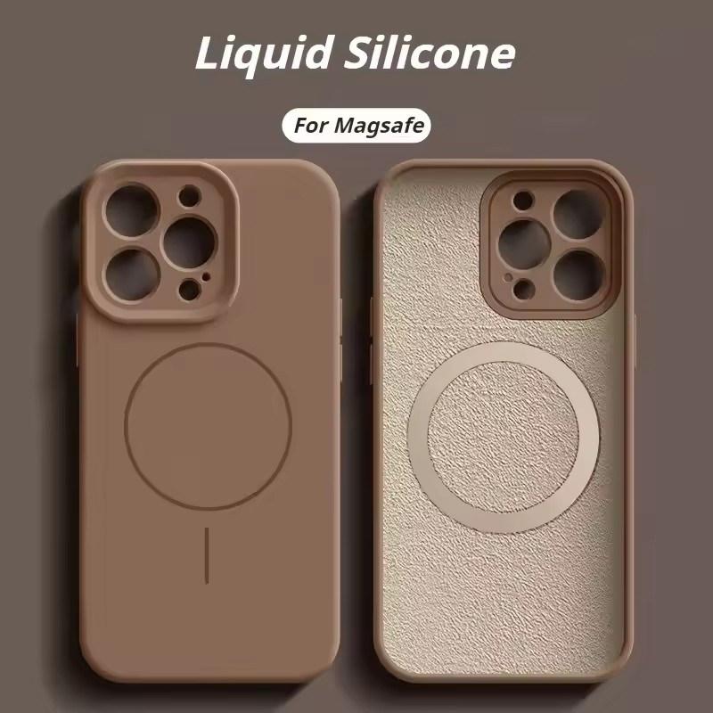 High Quality Liquid Silicone For Magsafe Case For iPhone 17 16 15 14 13 12 Pro Max Plus Magnetic Wireless Charger Fundas Protector Cover