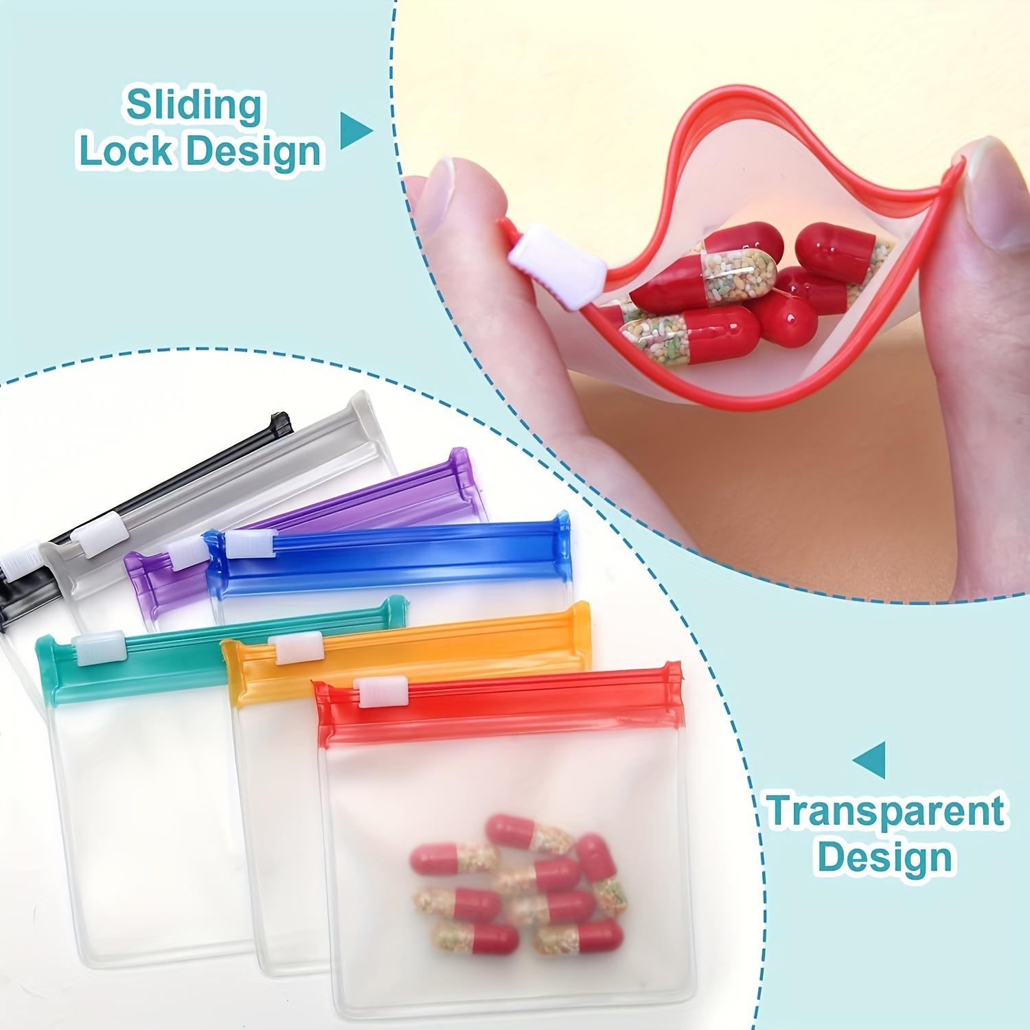 Frosted Transparent Ziplock Bag Clear Plastic Storage Bag Snack Tea Zipper Bag Packaging Supplies Small Pill Vitamin Capsule Packaging Bag