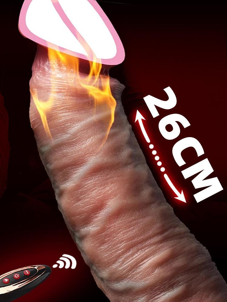 Vibrator vibrator cu încălzire moale pentru femei vene realiste jucării sexuale penis din cauciuc pula groasă vibrator telescopic cu telecomandă