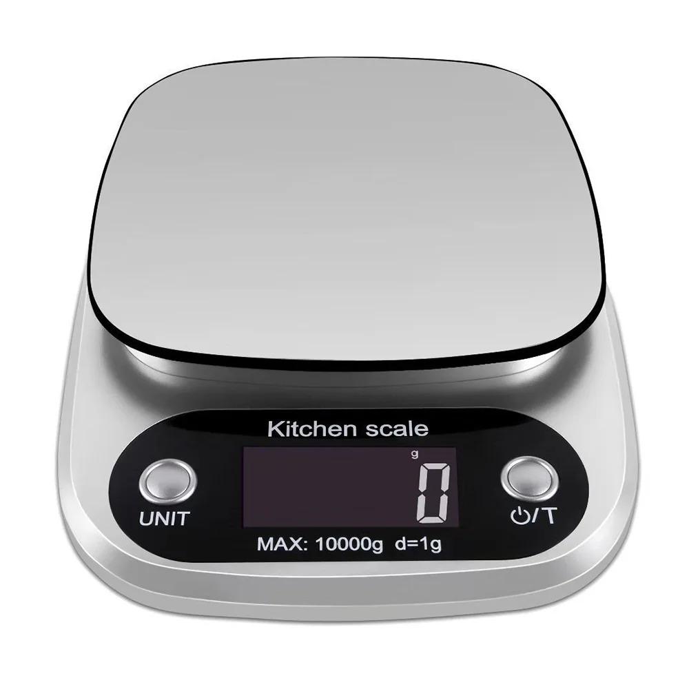 Household Kitchen Scale Electronic Food Baking Measuring Tool Stainless Steel Platform with LCD Display