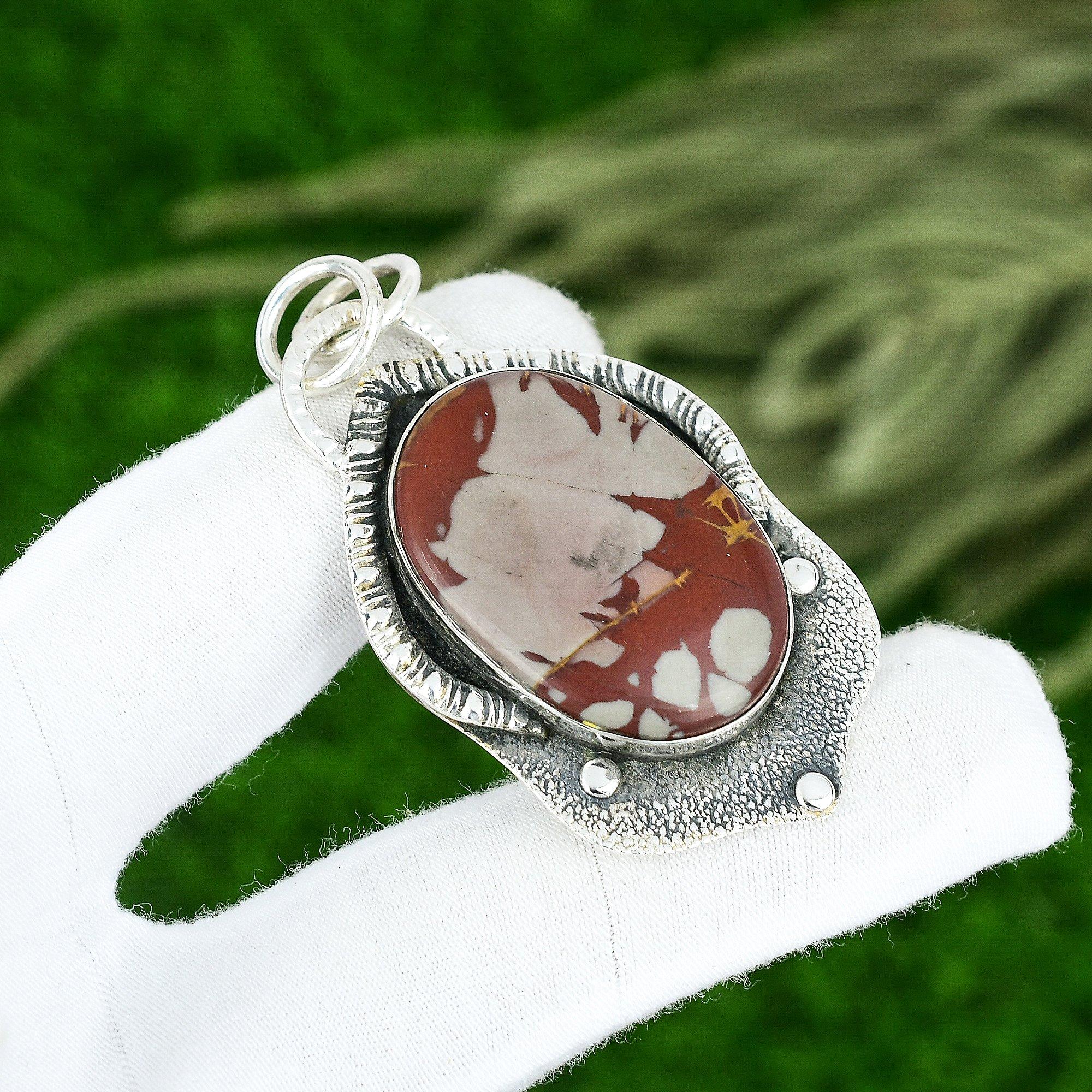 Birthday Gift For Her Natural Noreena Jasper Gemstone Pendant 925 Silver