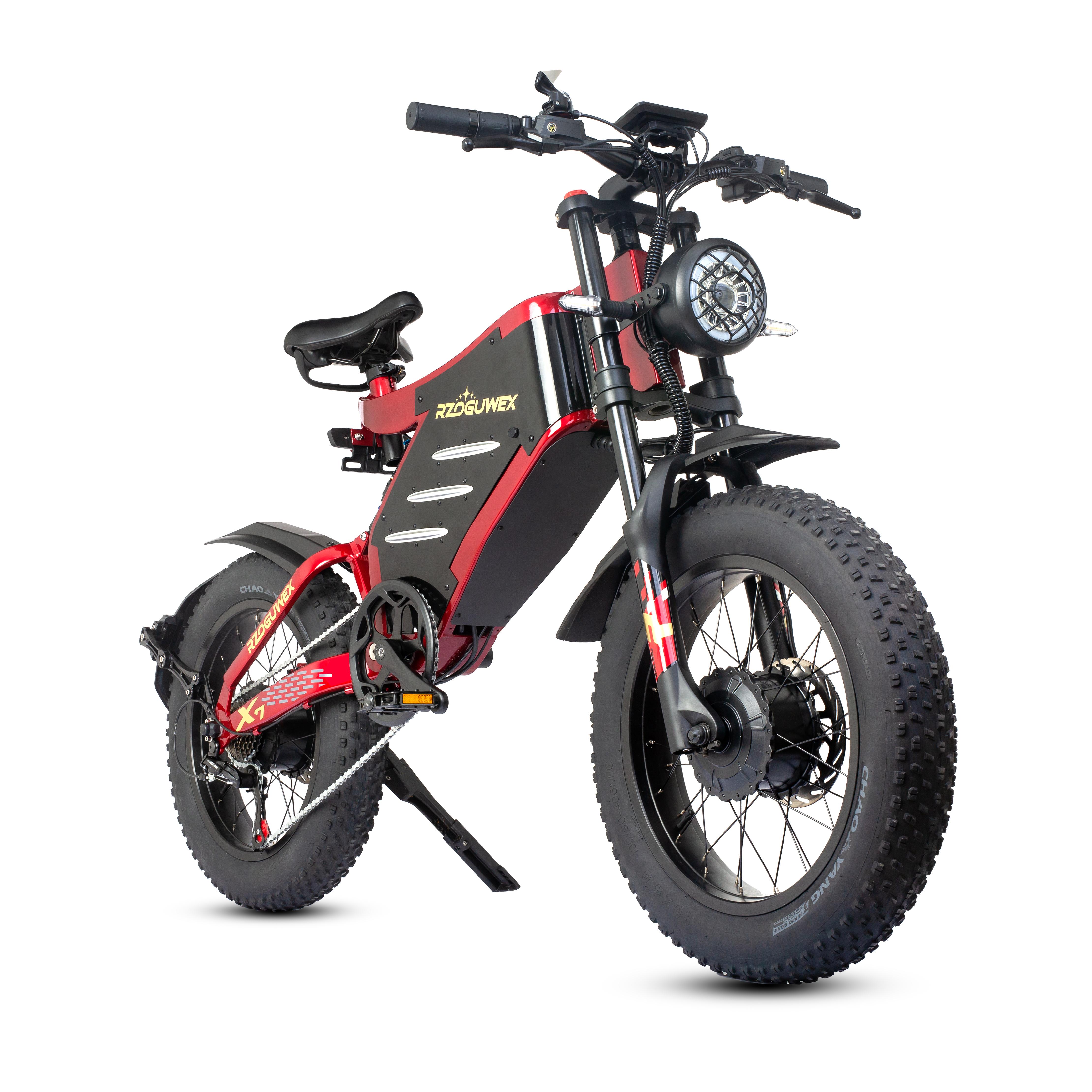 RZOGUWEX X7 Double Motor Off-Road Ebike for Adults 20 Inch 48 V 30Ah