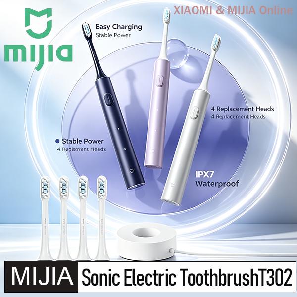 Mijia T302 Sonic Electric Toothbrush 31000 RPM Long Battery Life 150 Days Copper Free DuPont Brush Head IPX8 Waterproof 4 Modes*